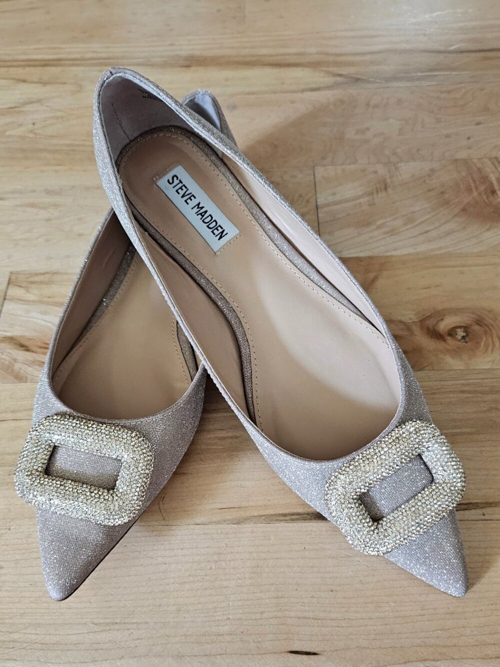 Gold Steve Madden Flats